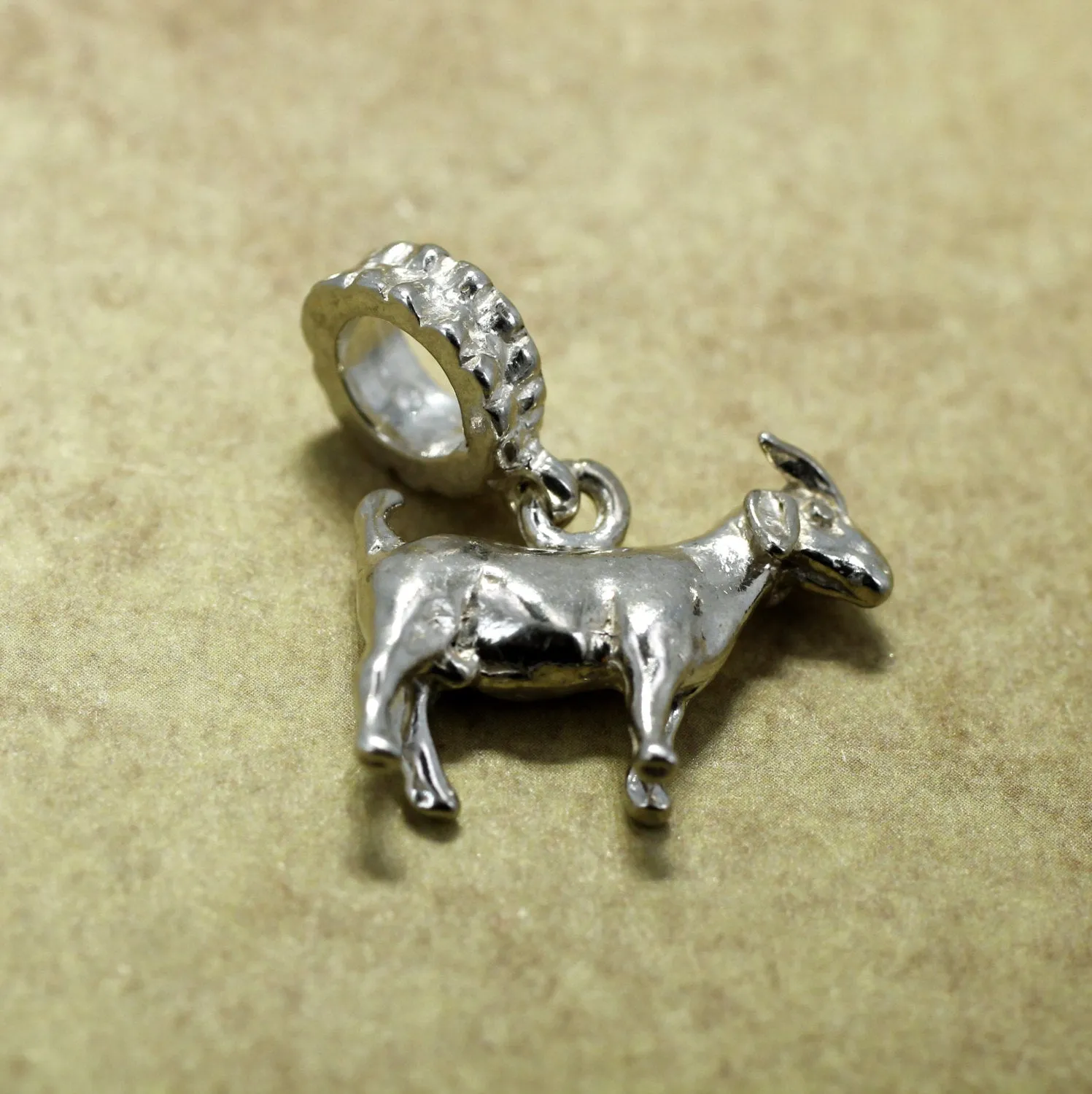 Goat Slide Charm for Modular Style Bracelet