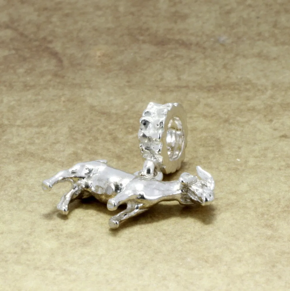 Goat Slide Charm for Modular Style Bracelet