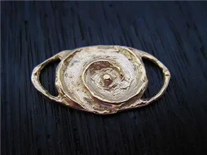 Gold Bronze Artisan Spiral Bracelet, Necklace, and Earring Link (one) (N)