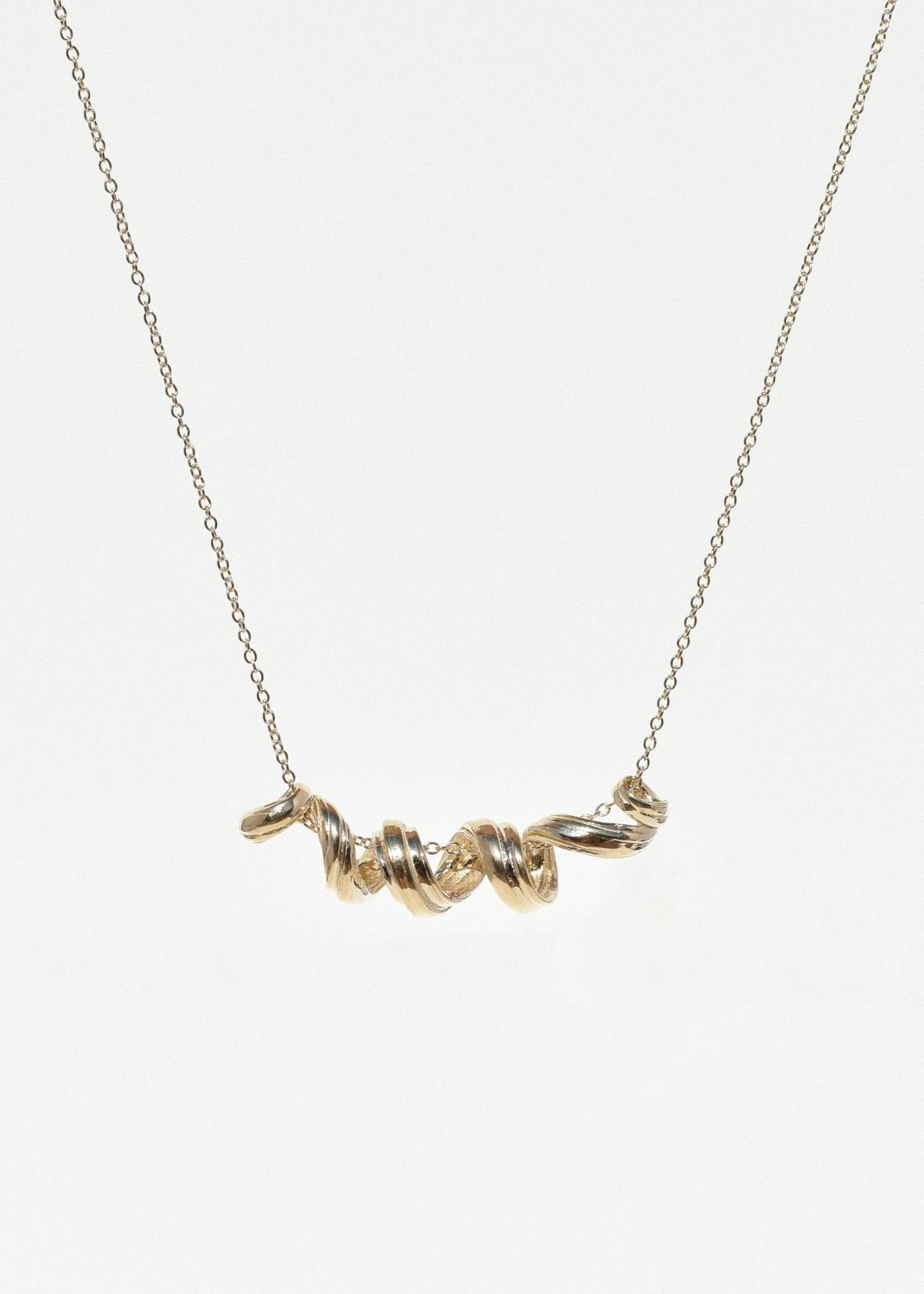 Gold Corkscrew Pendant