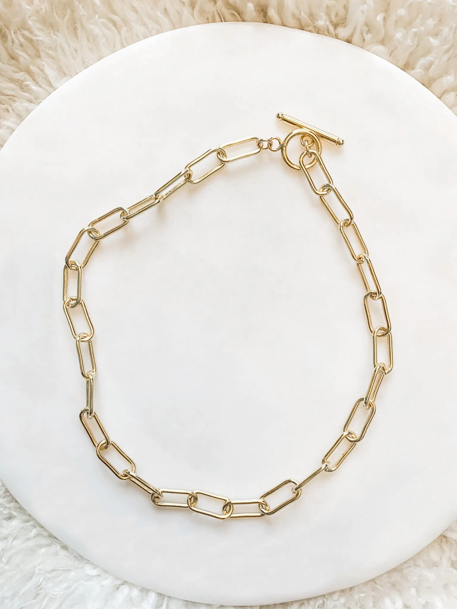 Gold Filled Paperclip Choker