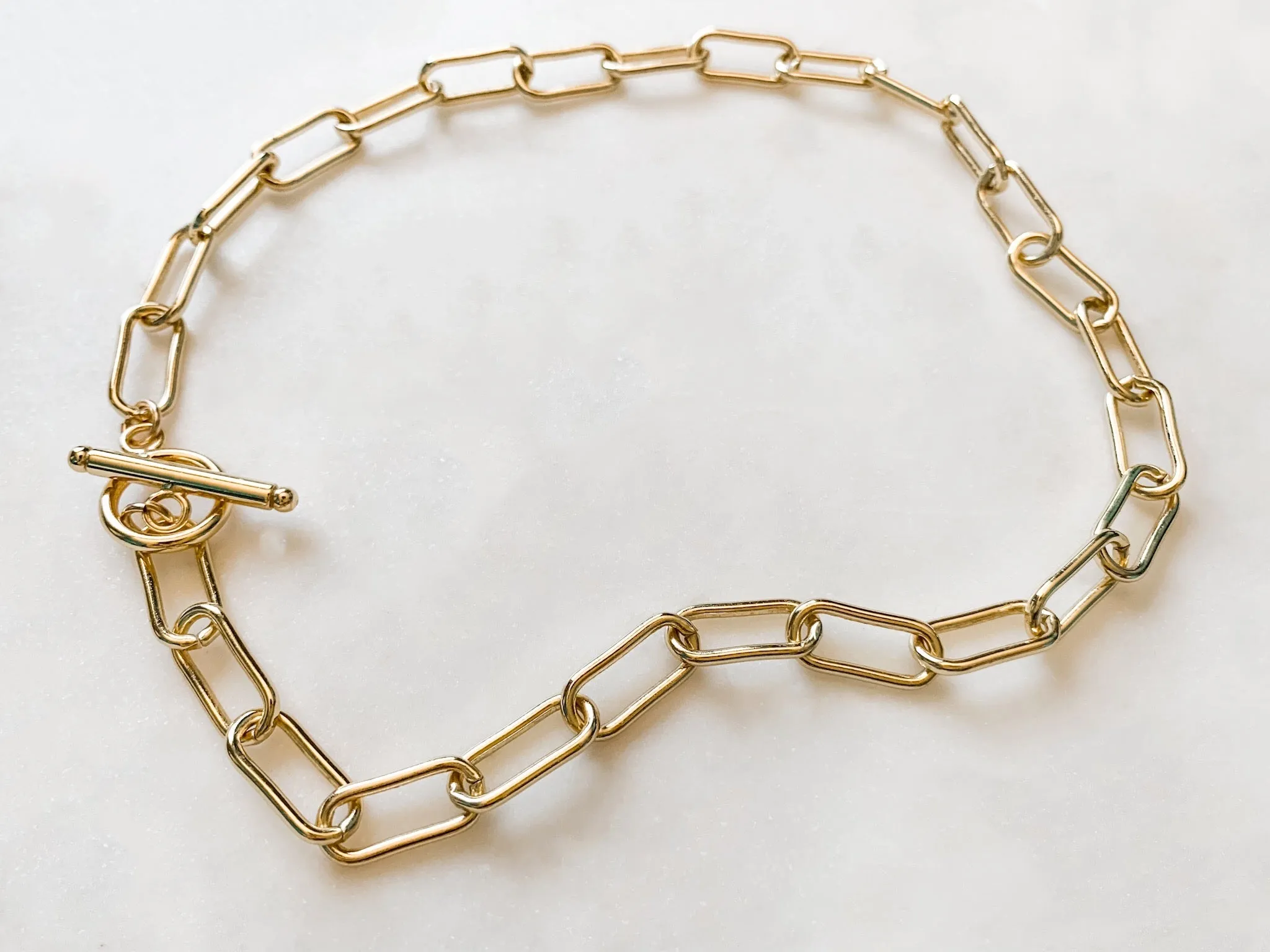 Gold Filled Paperclip Choker