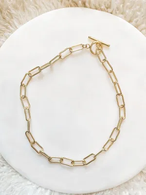 Gold Filled Paperclip Choker