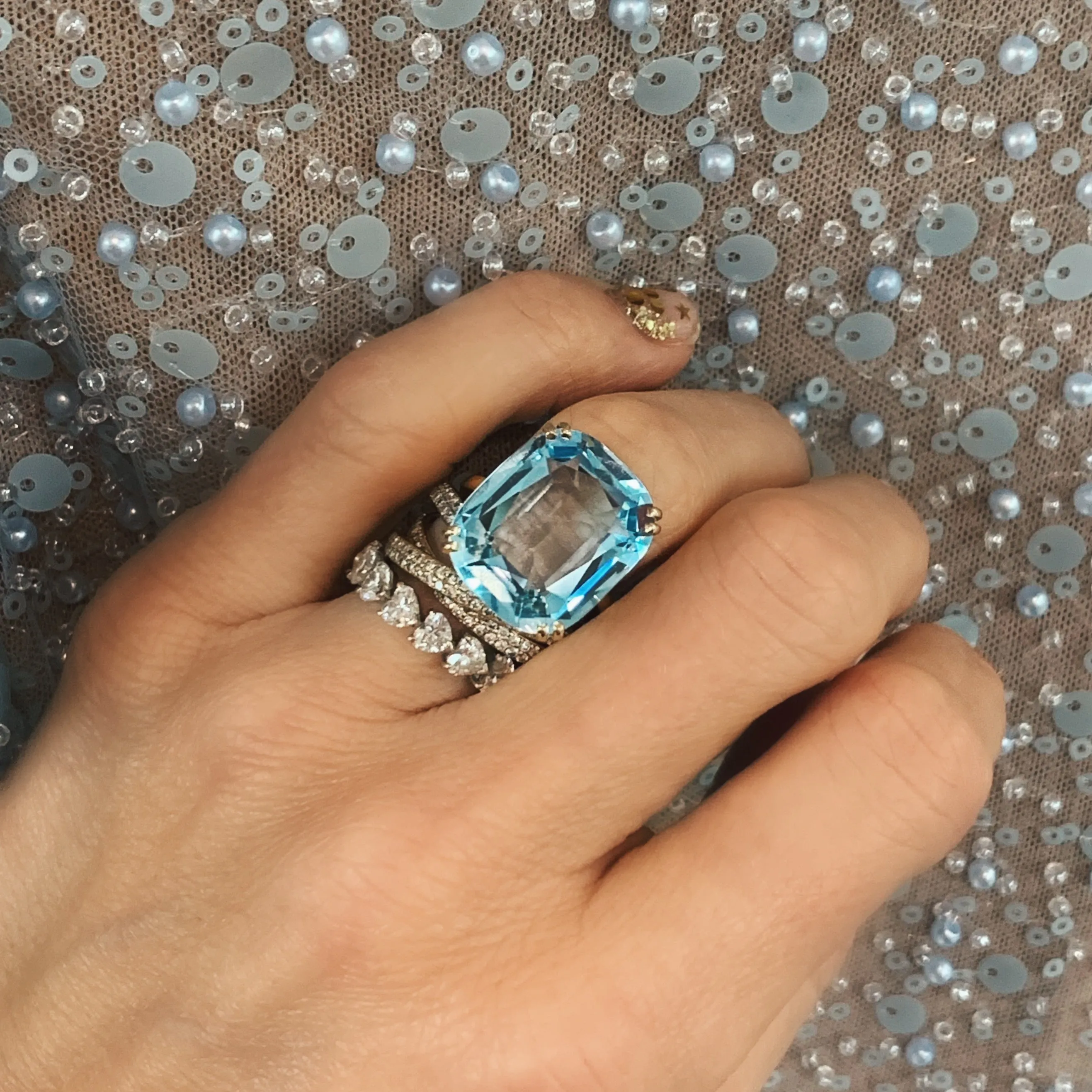 Gossip Jumbo Cushion Cut Ring