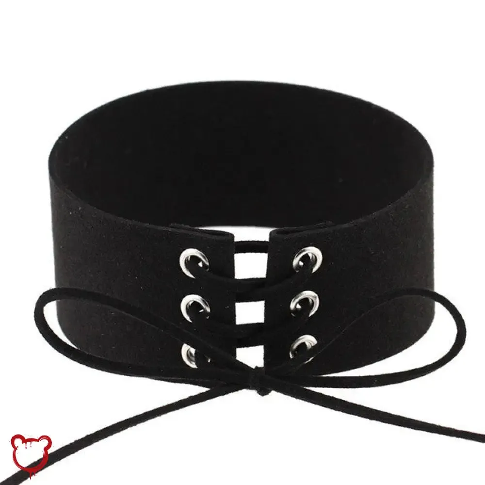 Gothic Lace-Up Choker Necklace