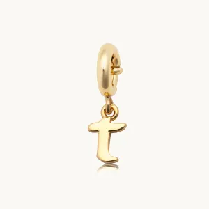 Gothic Letter T Charm