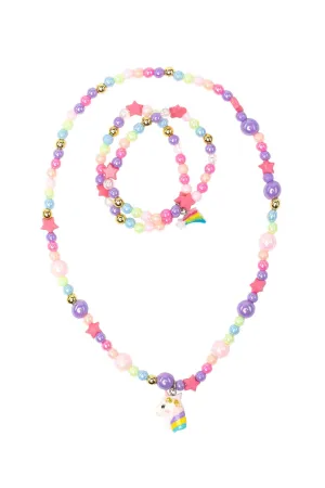 Great Pretenders -Cheerful Starry Unicorn Necklace Bracelet Set
