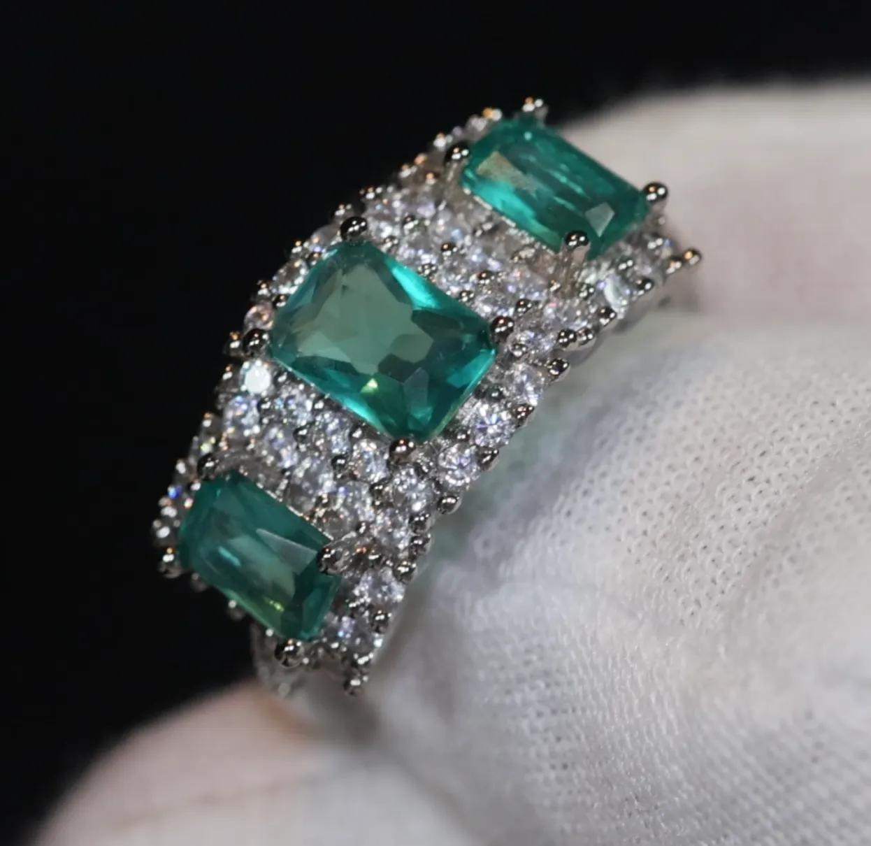 Green Diamond Engagement Rings | Green Diamond Ring | Womens Green Diamond Ring | Promise Ring | Womens Engagement Ring | Halo Ring