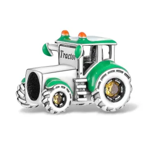 Green Tractor Charm