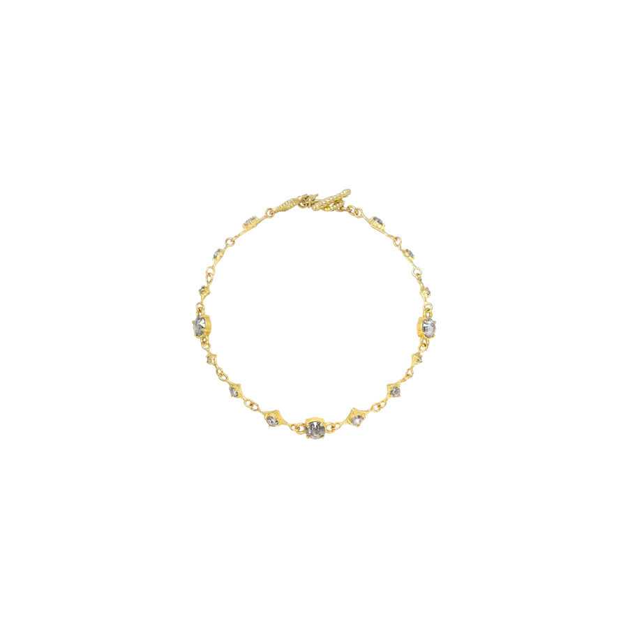 GREY DIAMOND SCROLL LINK BRACELET