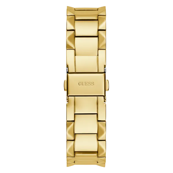 Guess Rebellious Gold Stainless Steel Gold Dial Quartz Watch for Ladies - GW0601L1