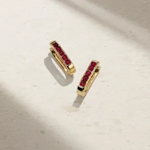 Gypsy Ruby Paperclip Earrings