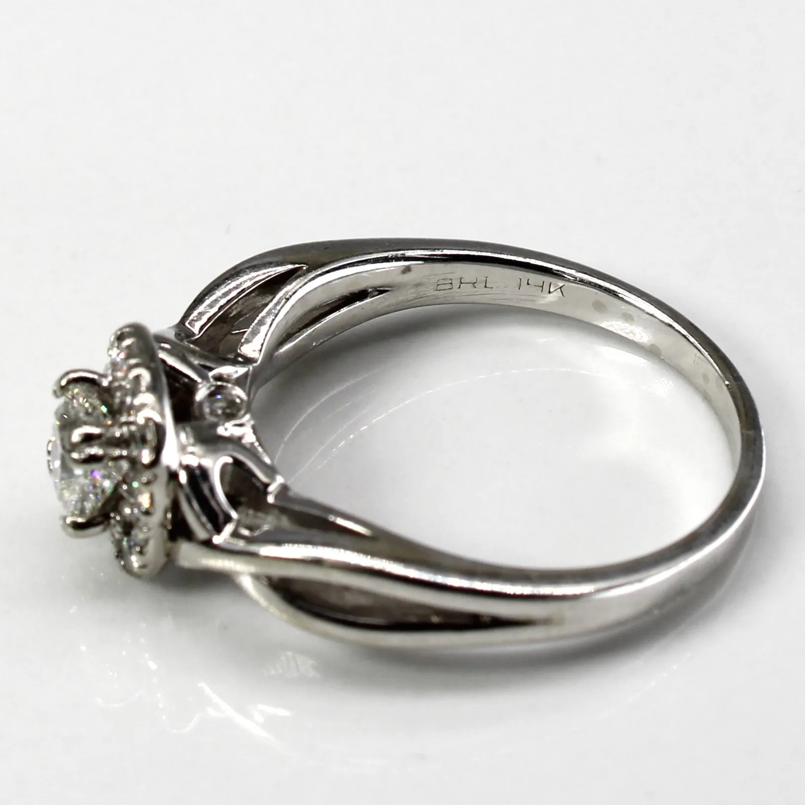 Halo Diamond Engagement Ring | 0.78ctw VS1 I | SZ 8.25 |