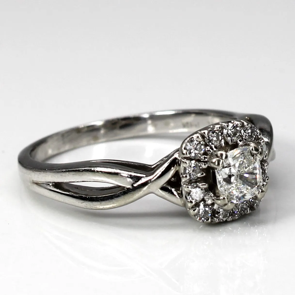 Halo Diamond Engagement Ring | 0.78ctw VS1 I | SZ 8.25 |