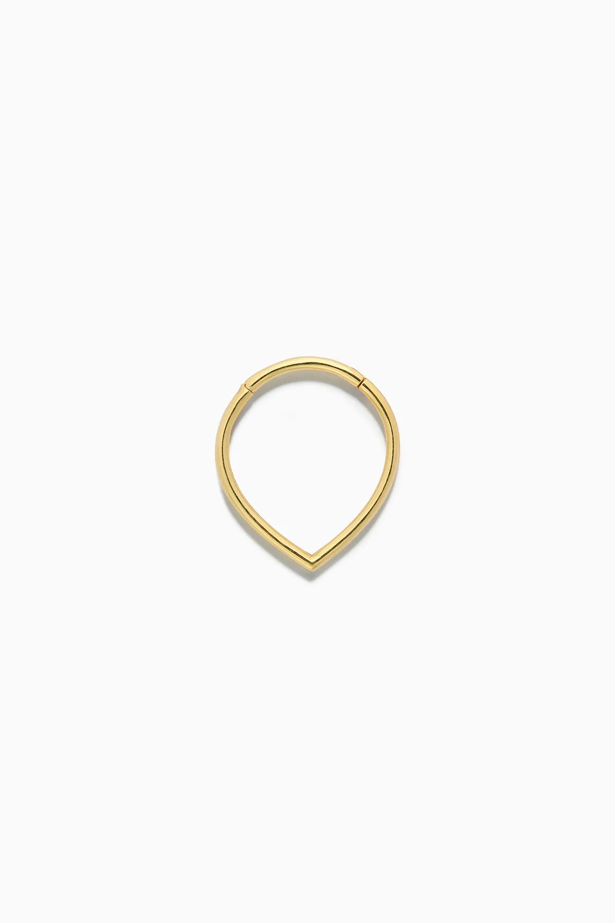 HANNAH MARTIN | 18K YELLOW GOLD TEARDROP HINGED L EARRING