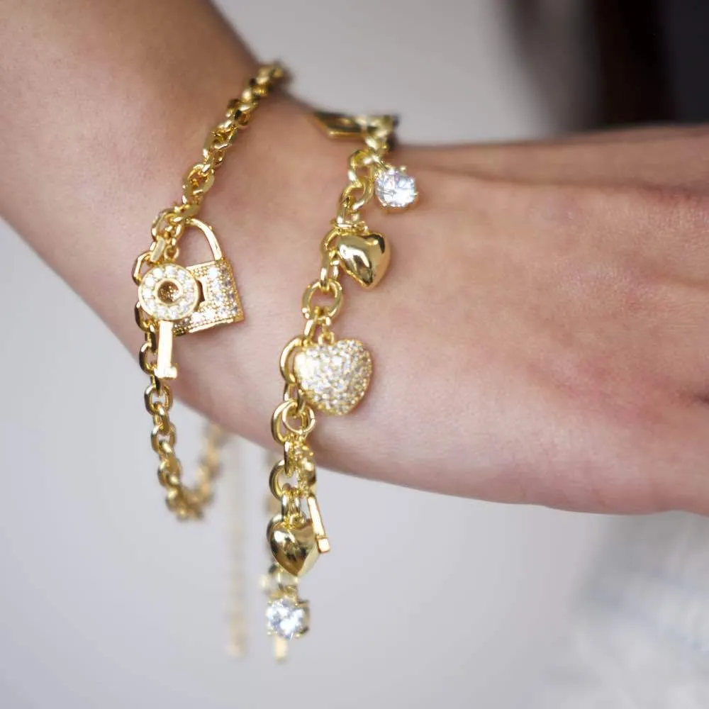 Heart Charm Bracelet