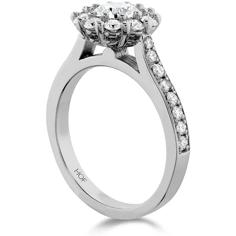 Hearts On Fire Beloved Open Gallery Engagement Ring with Diamond Band