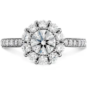 Hearts On Fire Beloved Open Gallery Engagement Ring with Diamond Band