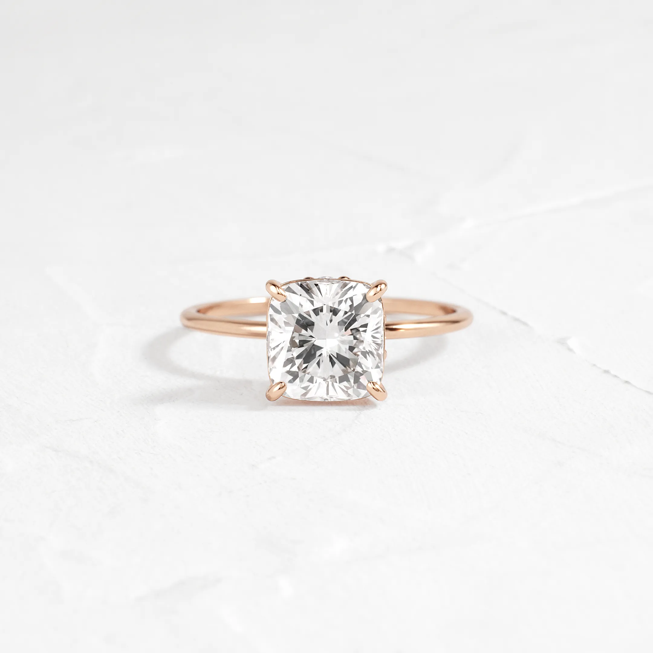 Hemisphere Ring, Cushion Cut