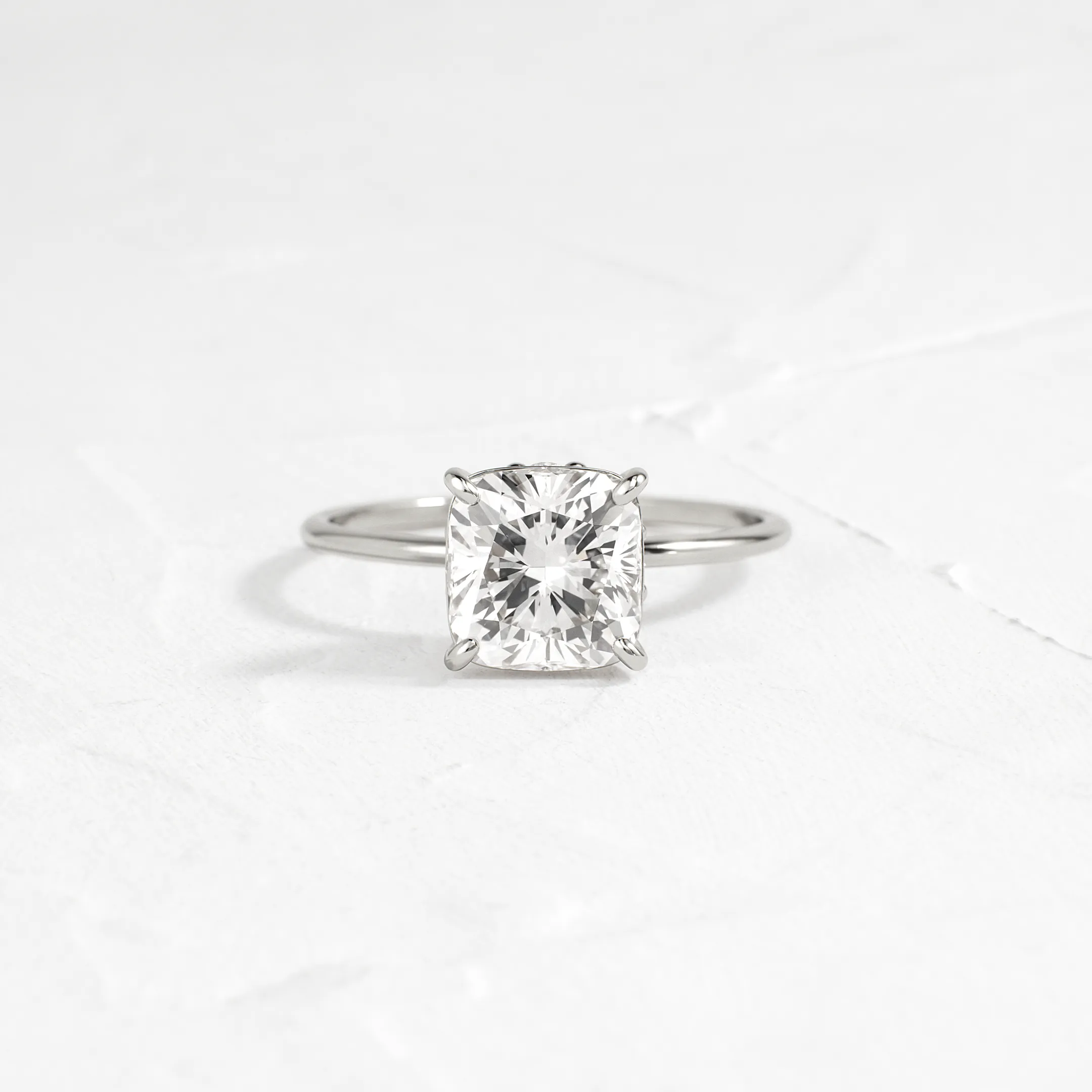 Hemisphere Ring, Cushion Cut