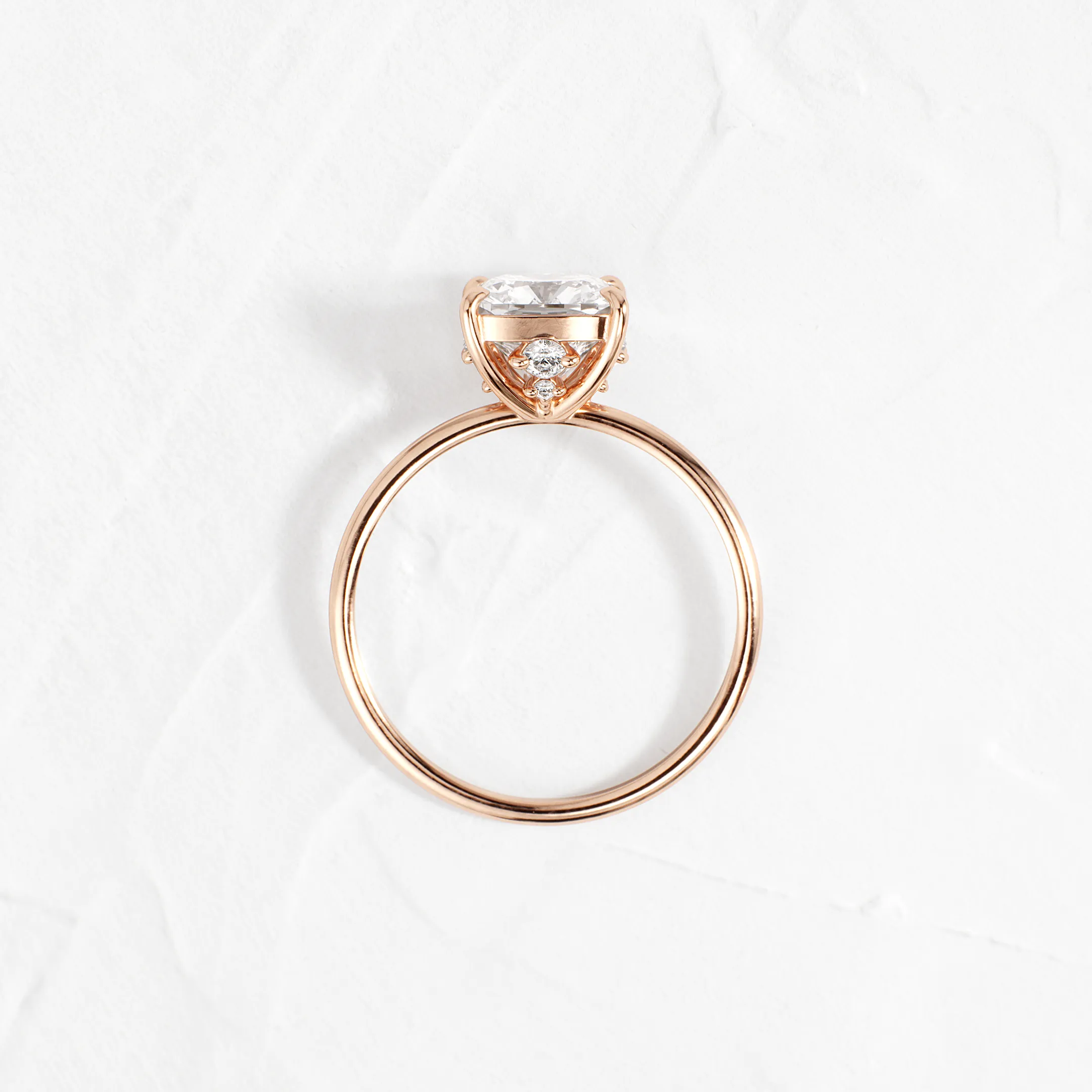 Hemisphere Ring, Cushion Cut