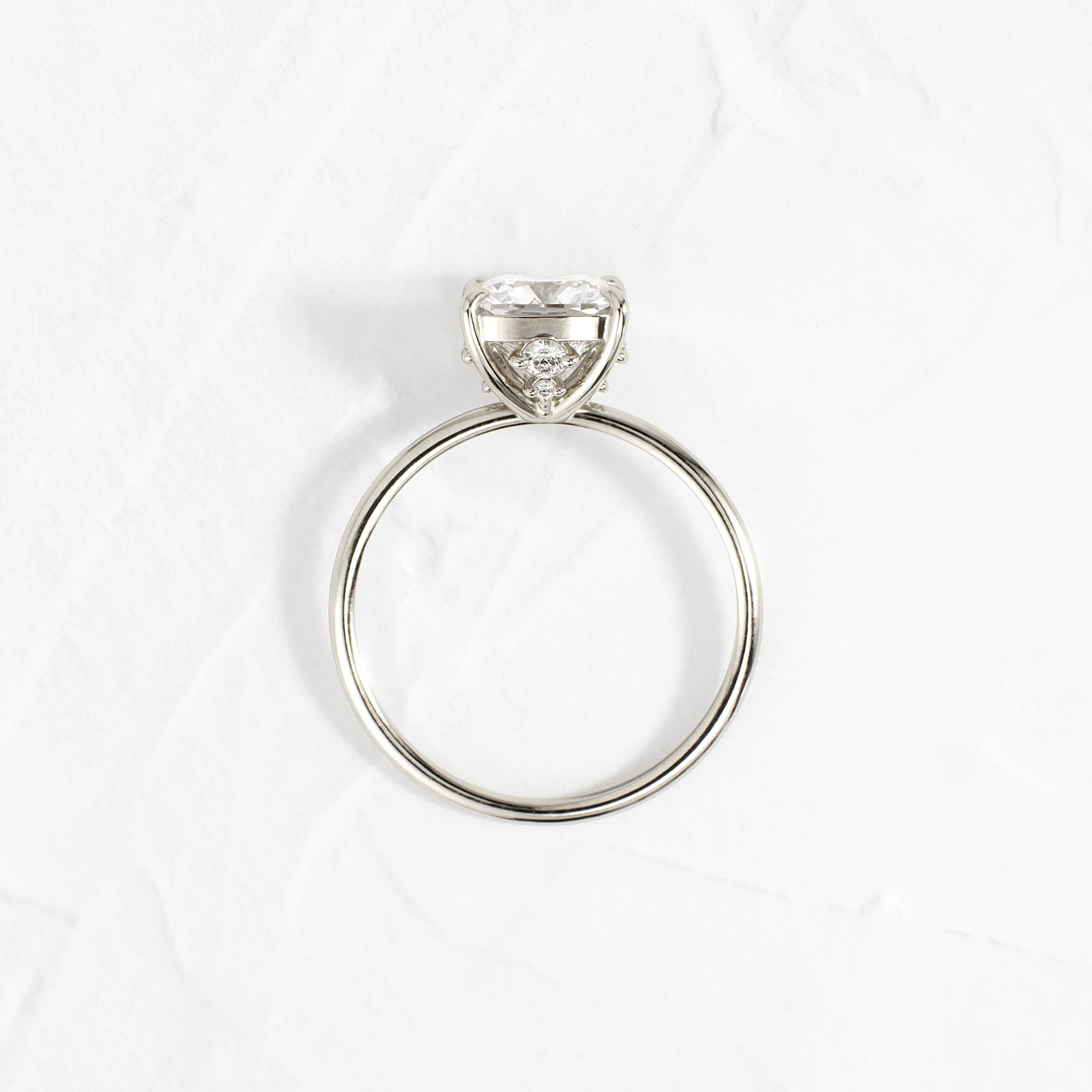 Hemisphere Ring, Cushion Cut