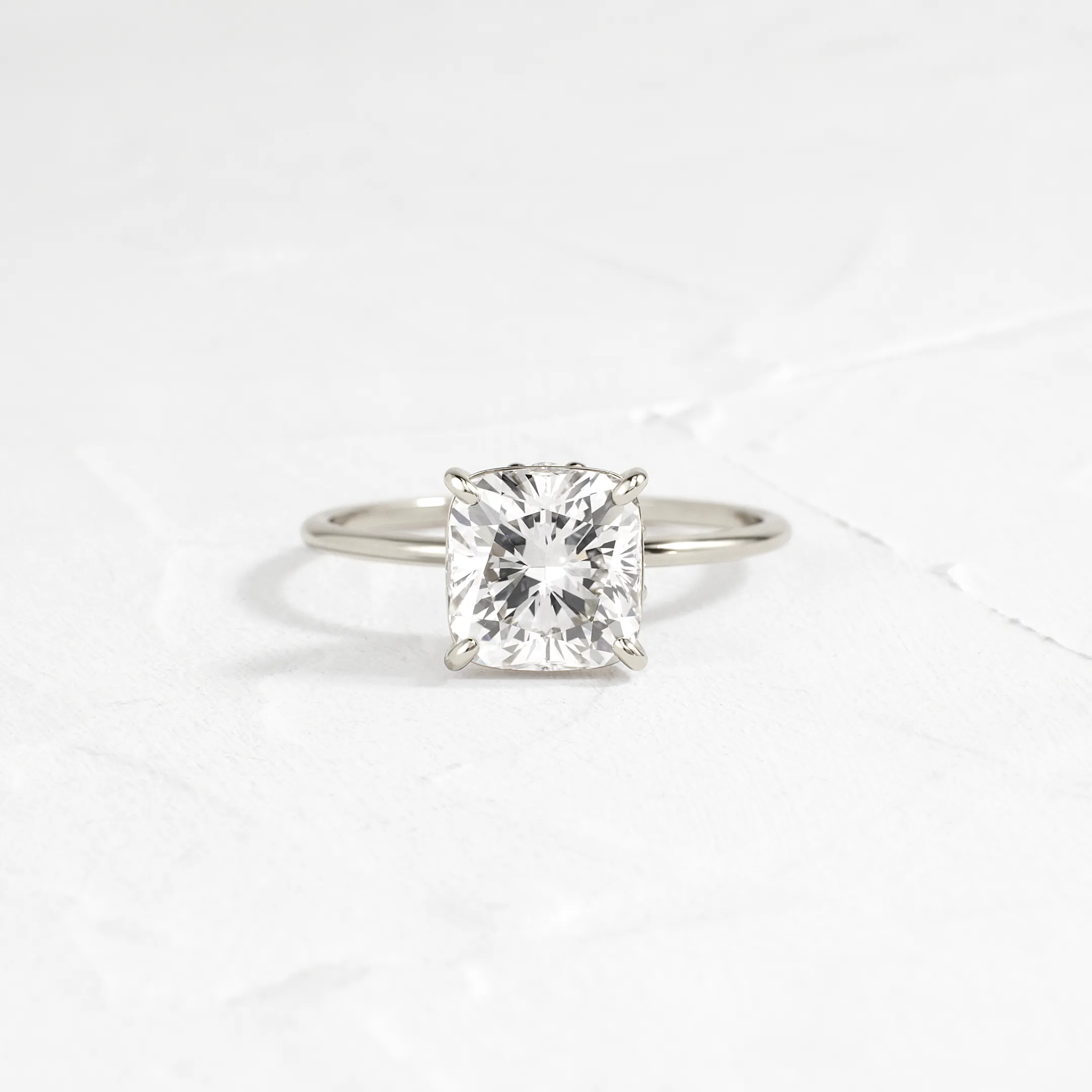 Hemisphere Ring, Cushion Cut