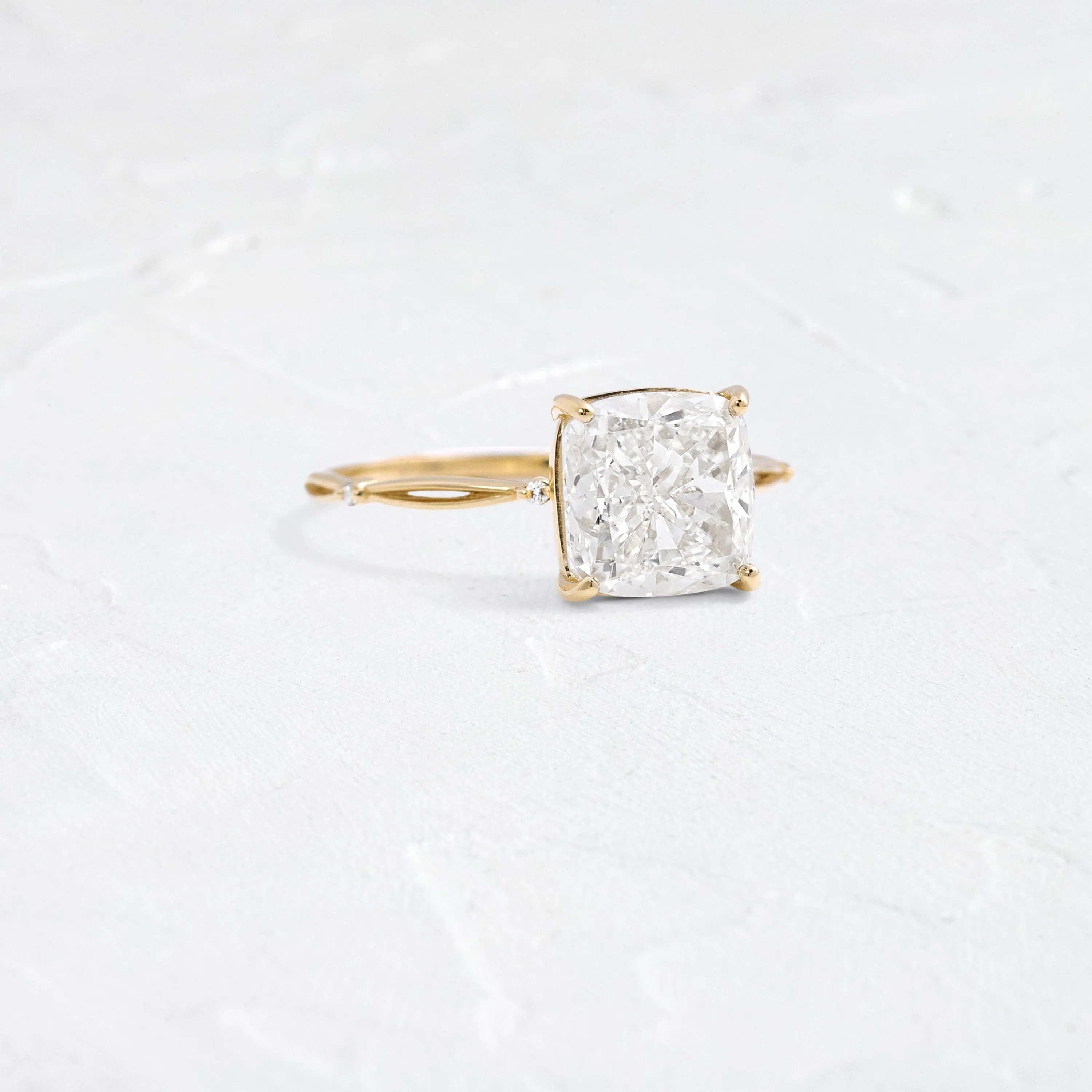 Hillside Ring, Cushion Cut