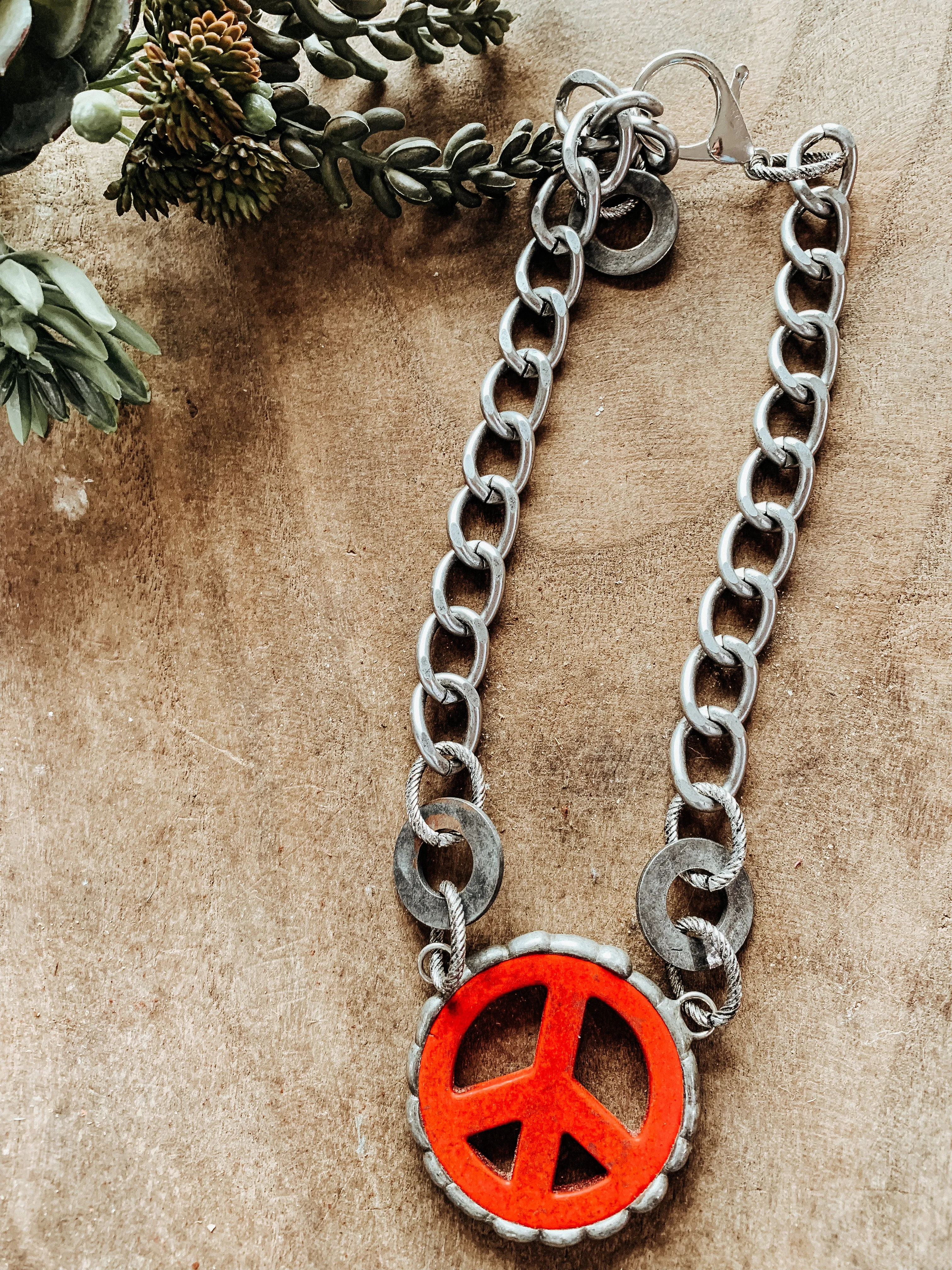 Hippie Peace Necklace