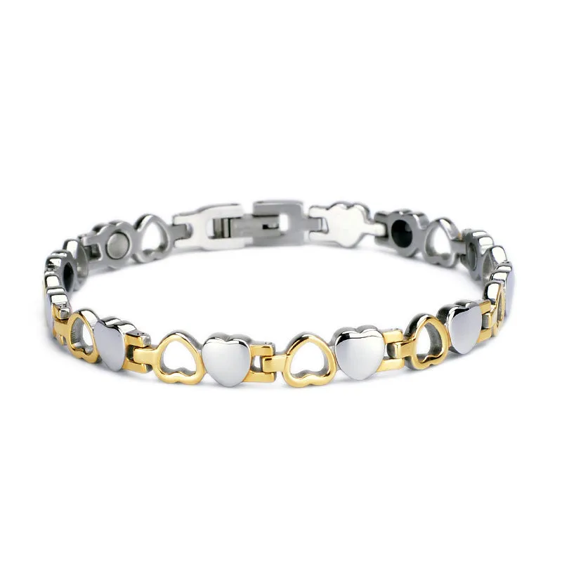 Hollowed Heart Stainless Steel Bracelet