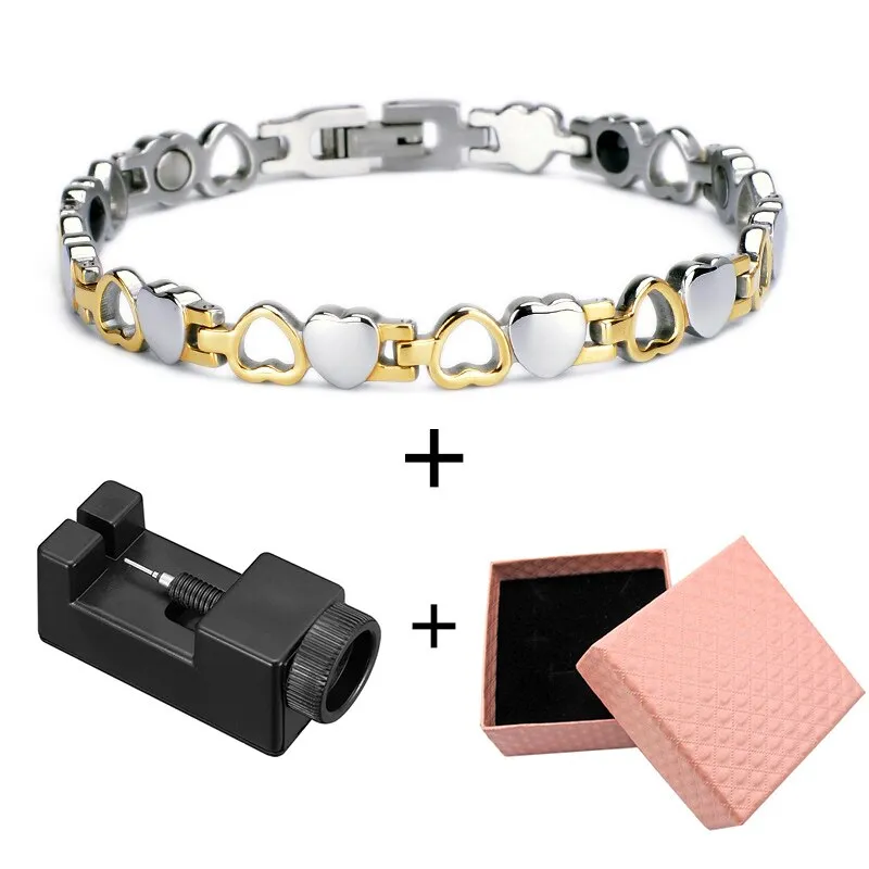 Hollowed Heart Stainless Steel Bracelet