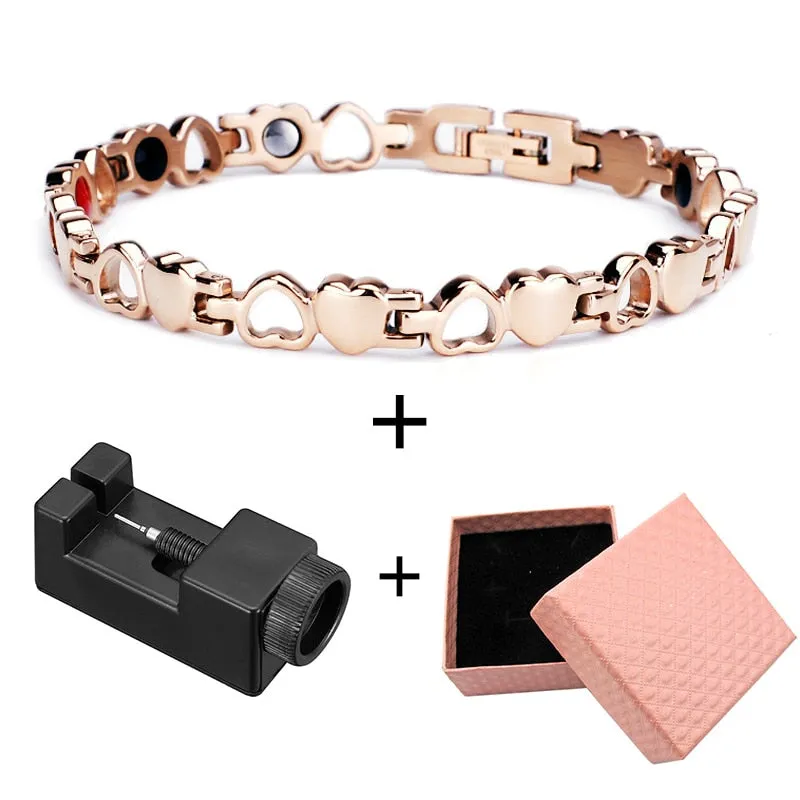 Hollowed Heart Stainless Steel Bracelet
