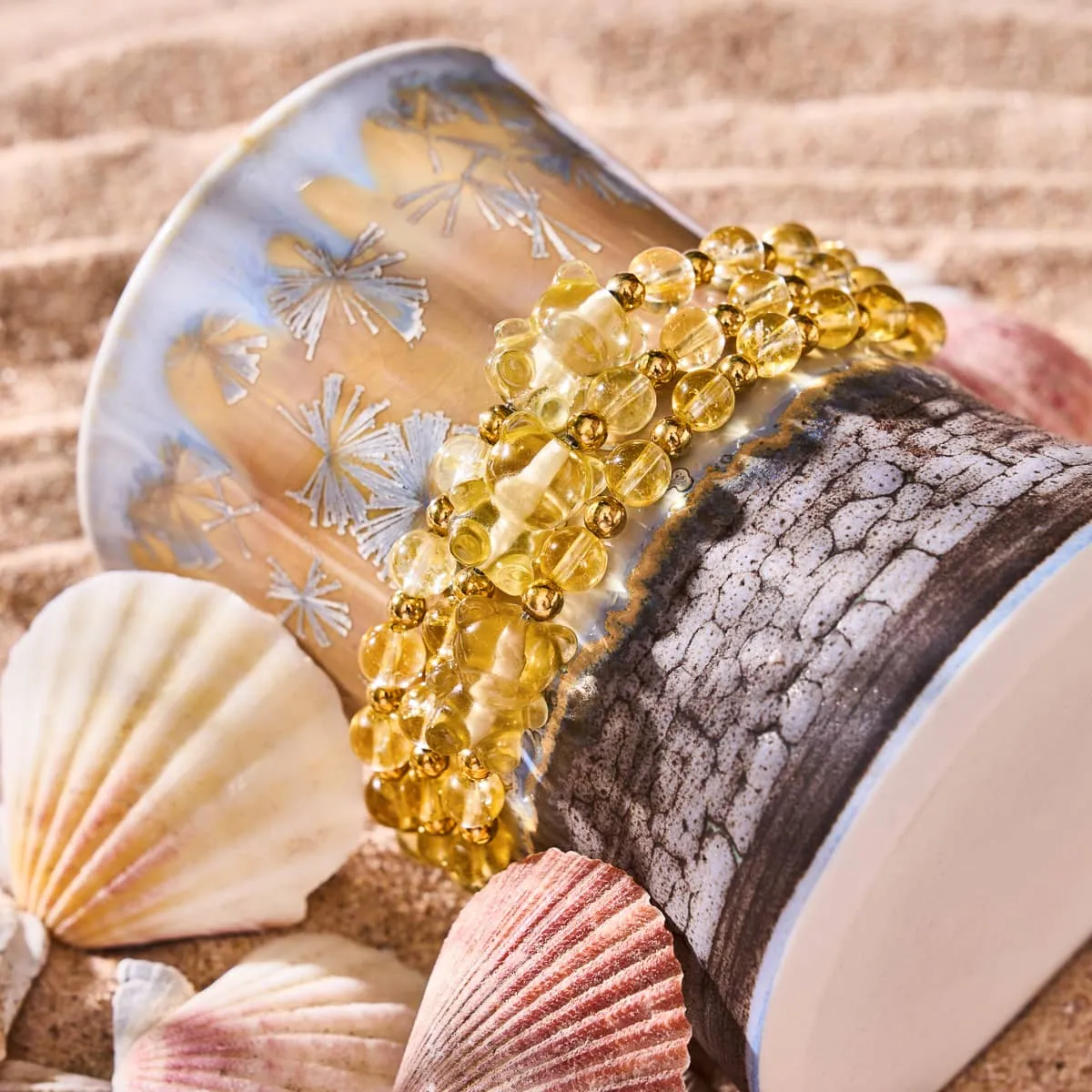 Honey Bear | Gemmy Bear Bracelet | Citrine x Gold
