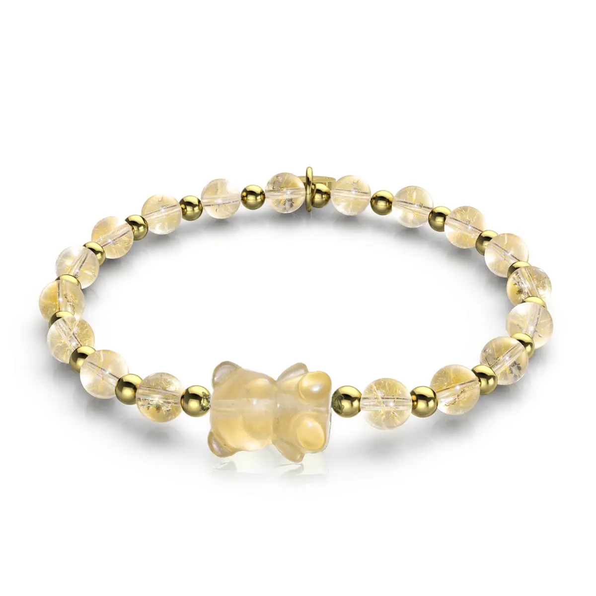 Honey Bear | Gemmy Bear Bracelet | Citrine x Gold