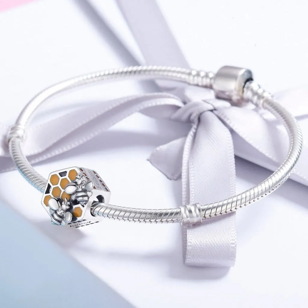 Honeycomb Bee Charm