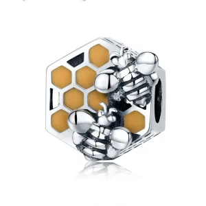 Honeycomb Bee Charm