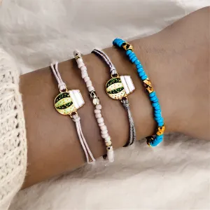 Howlite & Enamel Cactus Bracelet Set