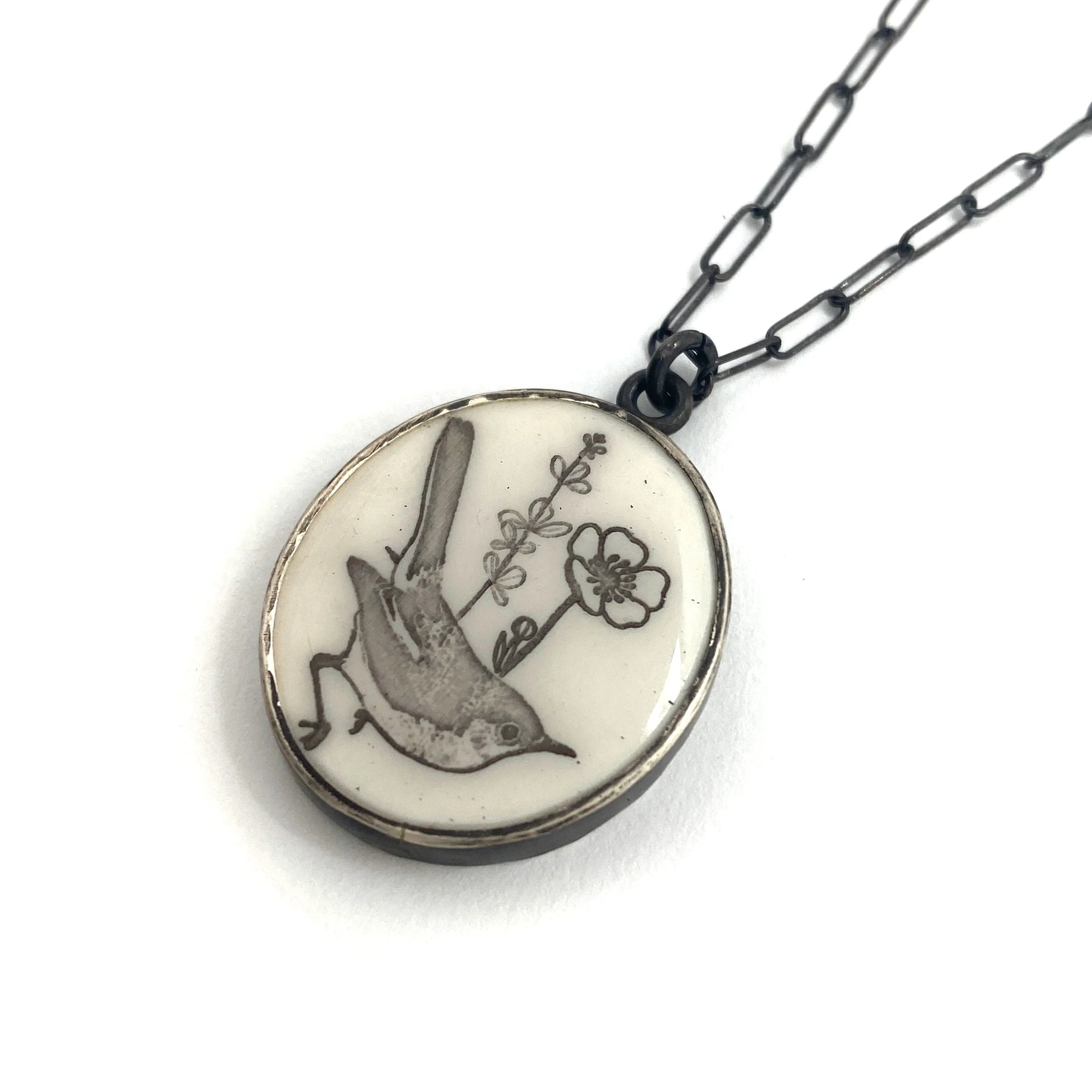 Howlite Bird Pendant