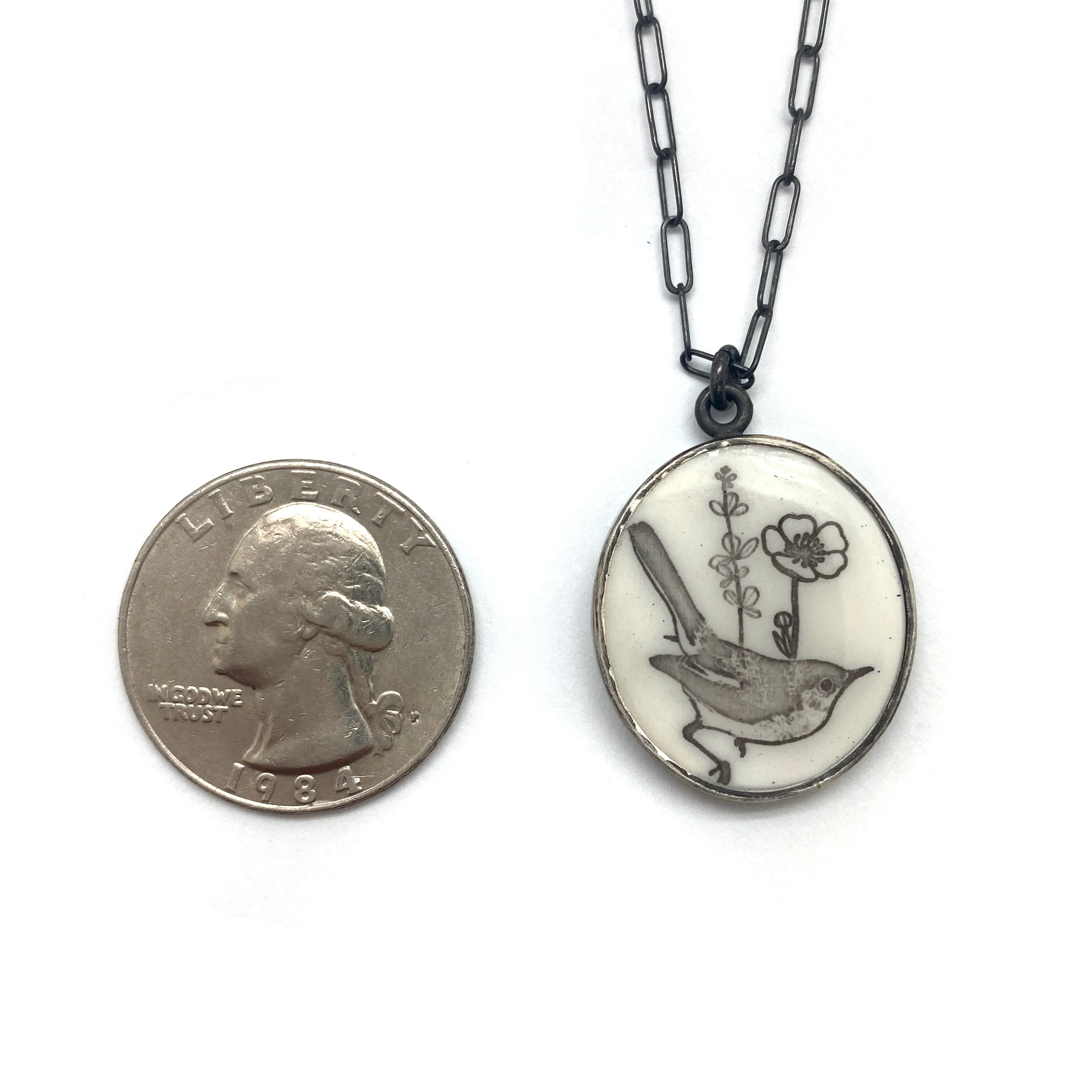 Howlite Bird Pendant
