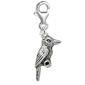 Hummingbird Clip on Pendant Charm for Bracelet or Necklace