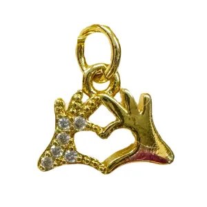 I Love you Hand Signal Charm For Charm Necklace