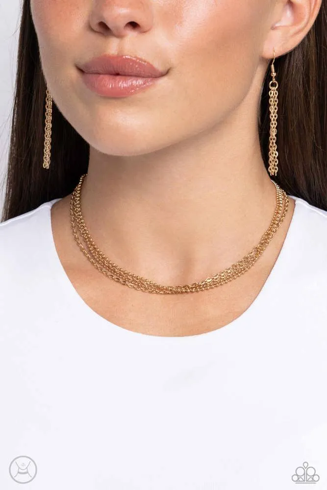 Industrial Independence - Gold (Choker) Necklace