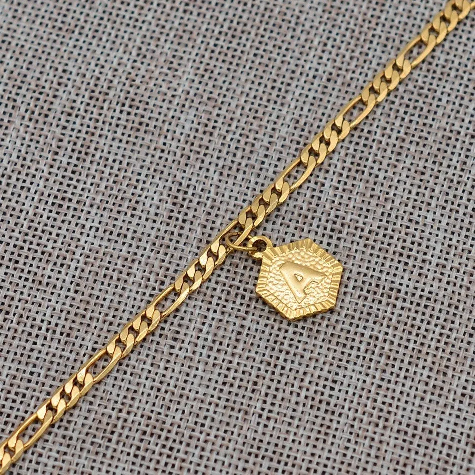 Initial choker 18K gold plated