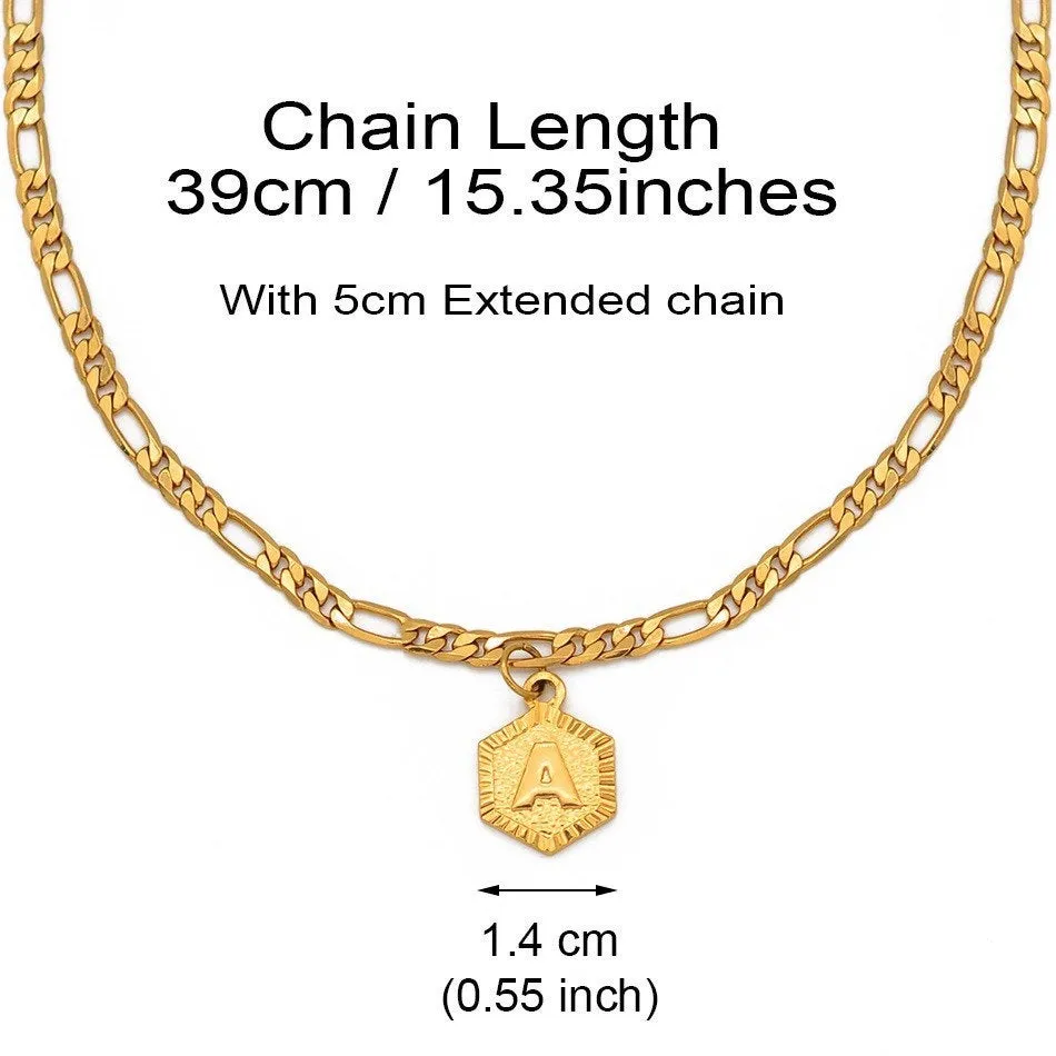 Initial choker 18K gold plated