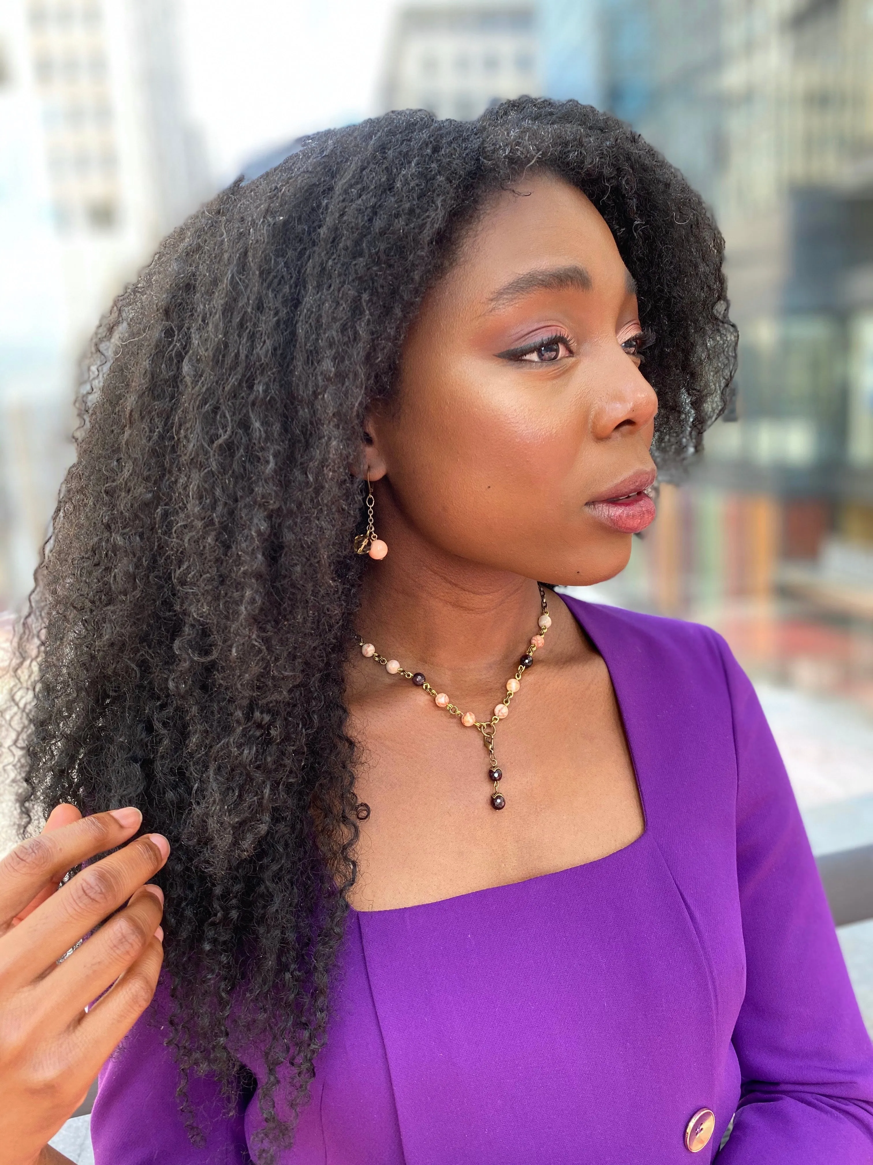 Interchangeable Purple Garnet Necklace
