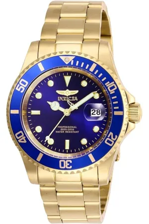 Invicta Men's Pro Diver Fashion Gold Blue Gold Strap Dial Watch -26974