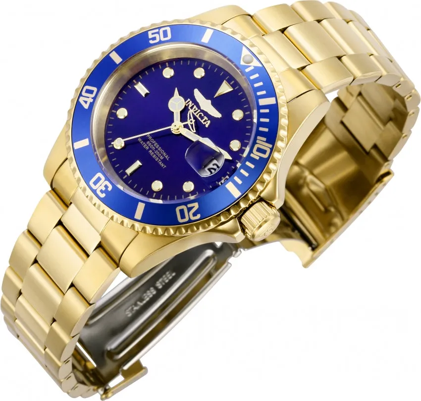 Invicta Men's Pro Diver Fashion Gold Blue Gold Strap Dial Watch -26974