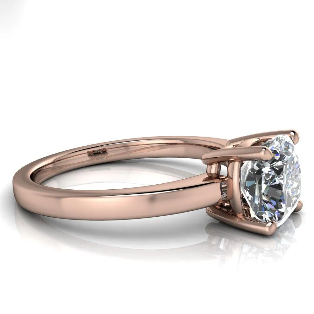 Keegan Cushion Center Stone 4 Prong Engagement Ring
