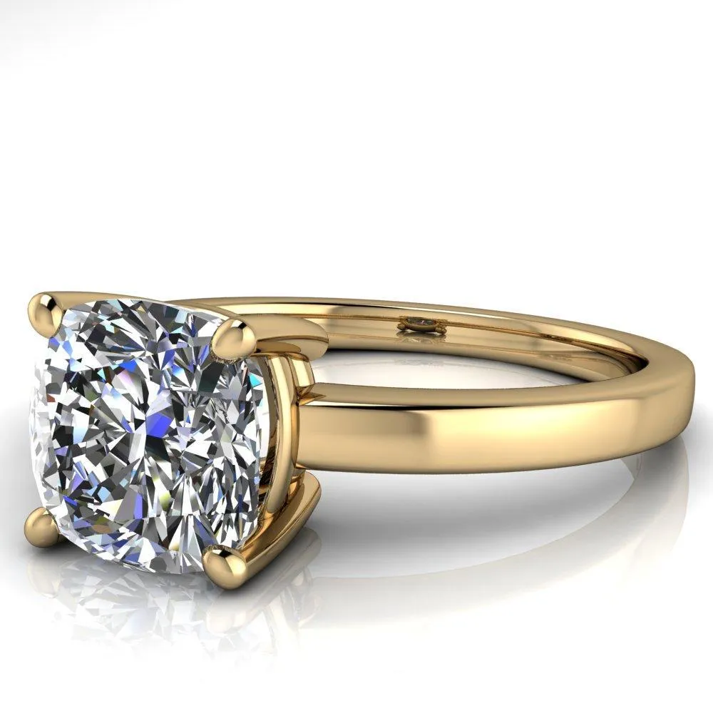 Keegan Cushion Center Stone 4 Prong Engagement Ring
