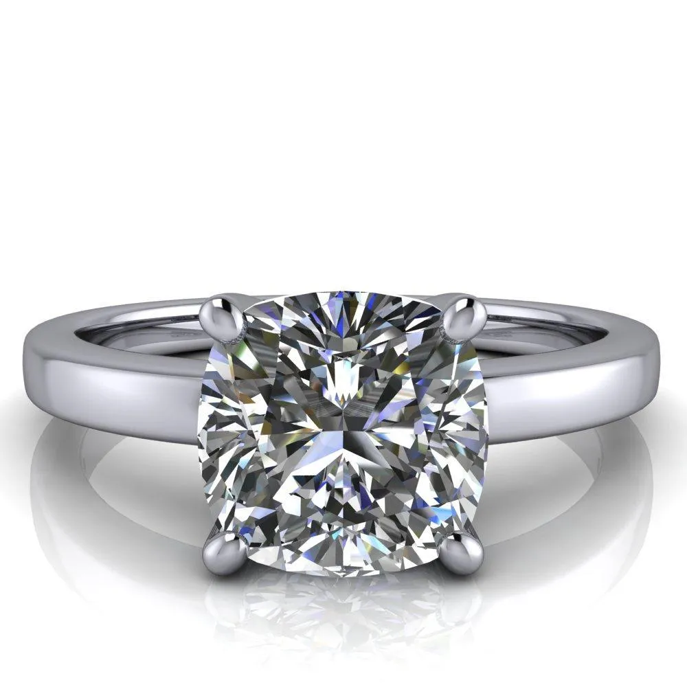Keegan Cushion Center Stone 4 Prong Engagement Ring